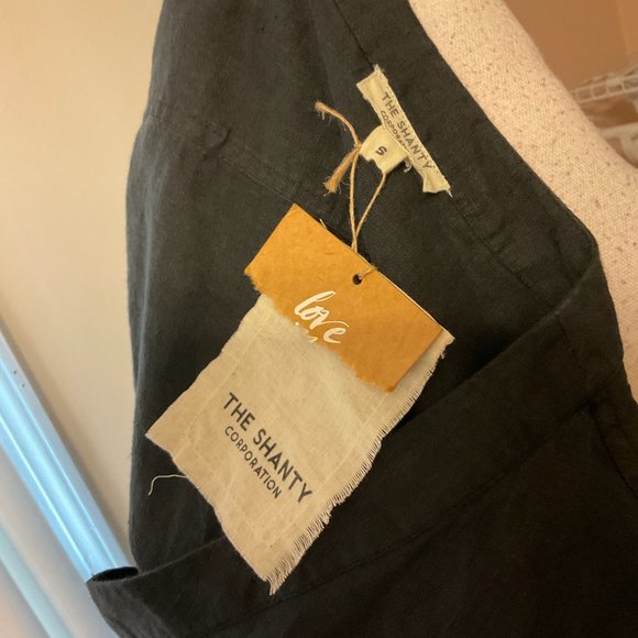 The Shanty Corporation Jumpsuit S Blue-Gray Button Front Long Sleeve Pockets - Picture 10 of 10